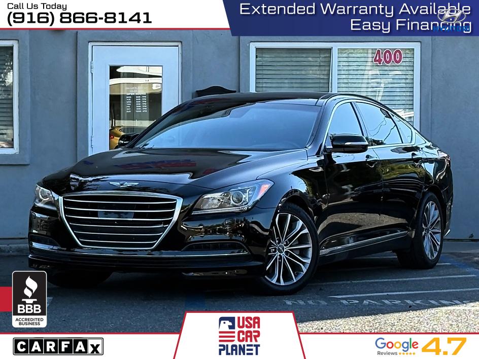 Black 2015 Hyundai Genesis 3.8 RWD Sedan Rear-Wheel Drive Automatic