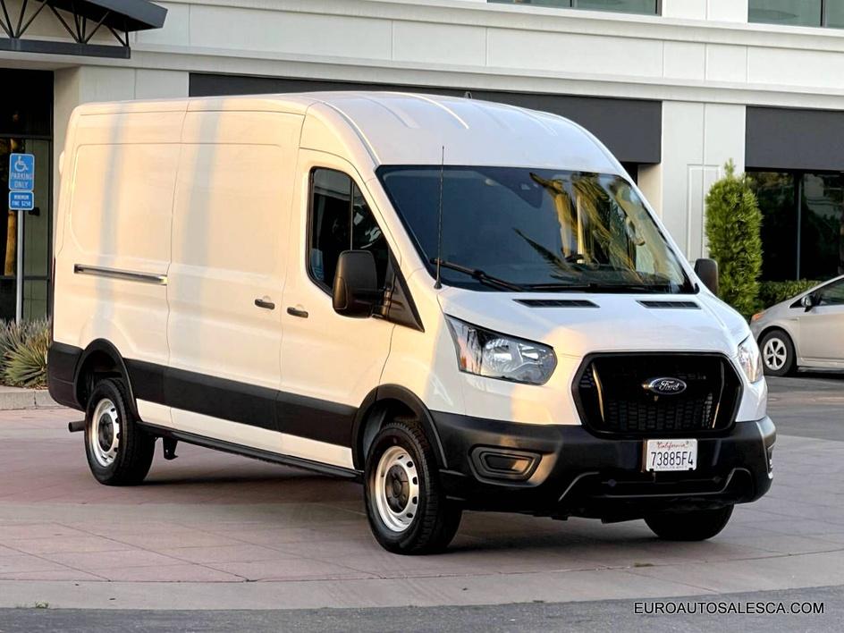 White 2025 Ford Transit Cargo 250 Medium Roof LB RWD Van Rear-Wheel Drive Automatic