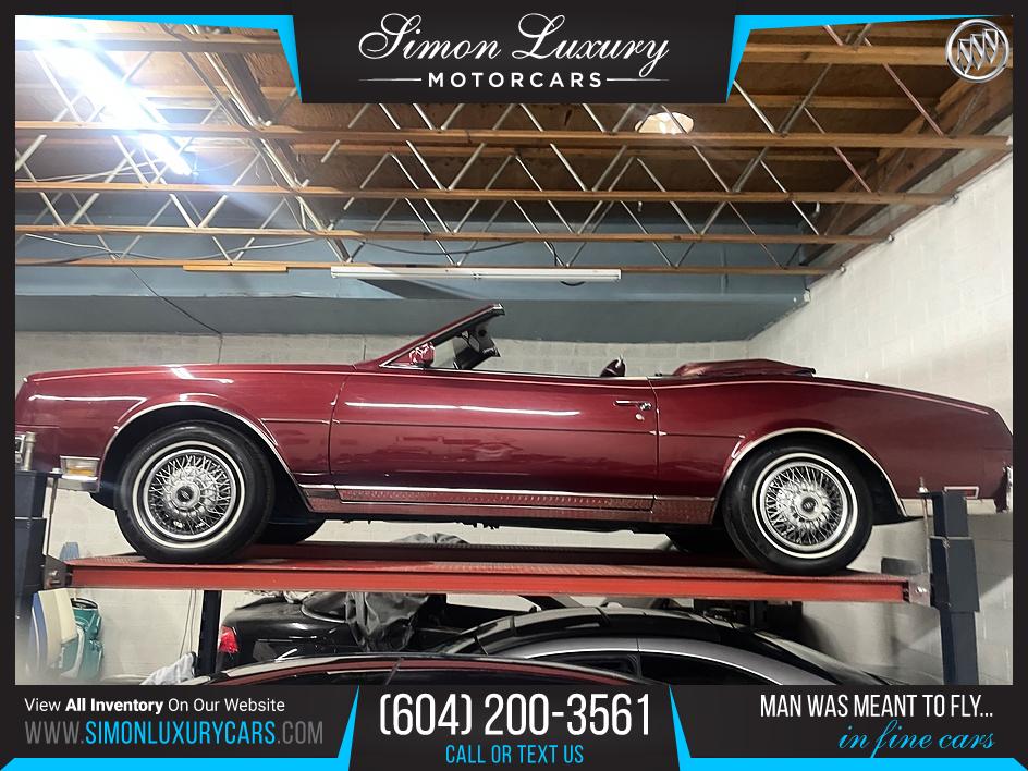 Red (Maroon) 1983 Buick Riviera Convertible Rear-Wheel Drive Automatic