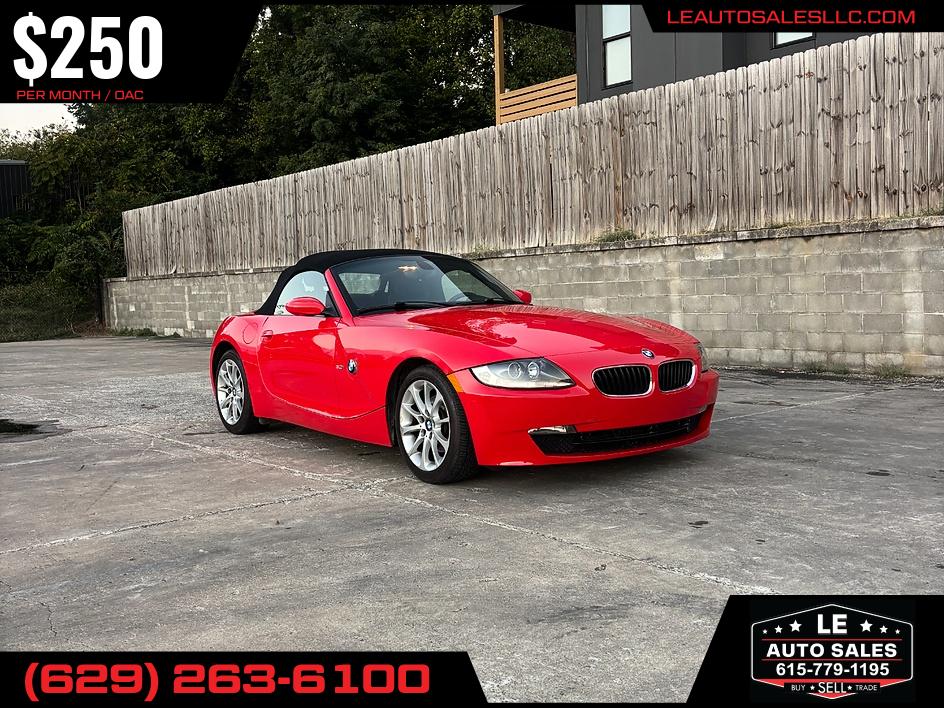Red 2008 BMW Z4 Convertible Rear-Wheel Drive Automatic