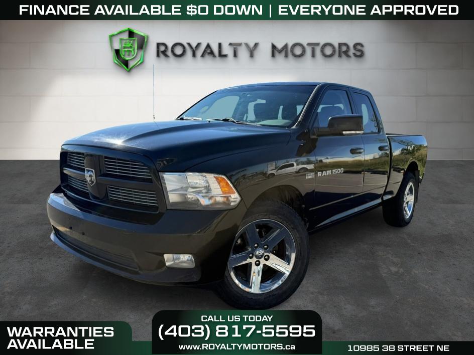 Black 2012 RAM 1500 Pickup Truck Four-Wheel Drive Automatic