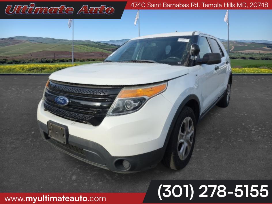White 2015 Ford Explorer Police Interceptor Utility AWD SUV / Crossover All-Wheel Drive