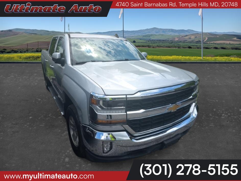 Silver Ice Metallic 2017 Chevrolet Silverado 1500 LT Crew Cab 4WD Pickup Truck Four-Wheel Drive Automatic