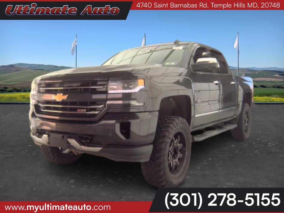 Gray (Slate Grey Metallic) 2016 Chevrolet Silverado 1500 LTZ Crew Cab 4WD Pickup Truck Four-Wheel Drive 6-Speed Automatic