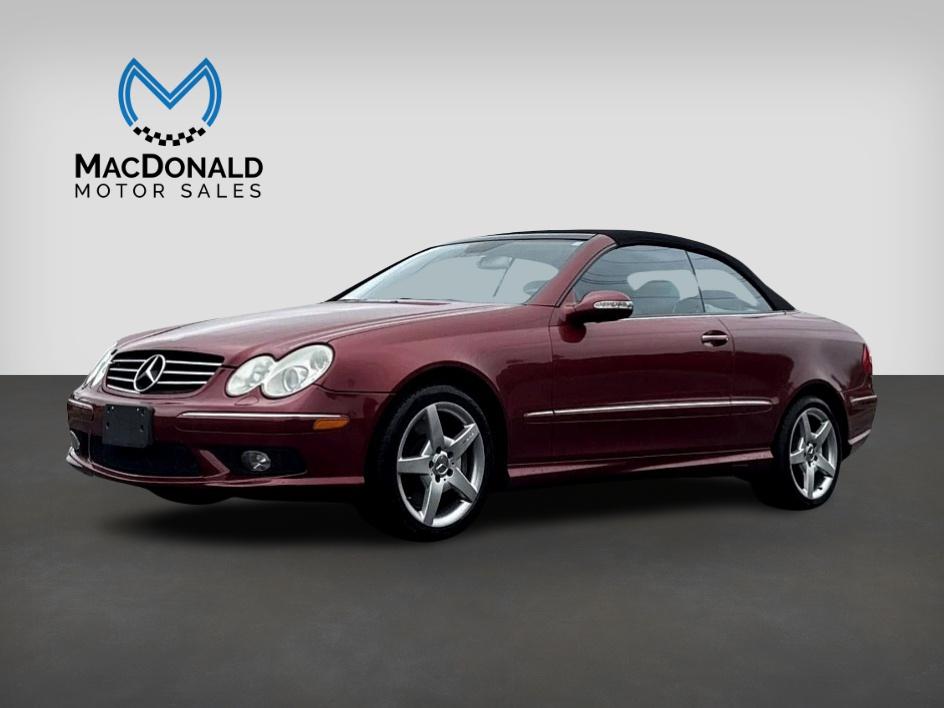 Red (Maroon) 2005 Mercedes-Benz CLK Convertible Rear-Wheel Drive 7-Speed Automatic