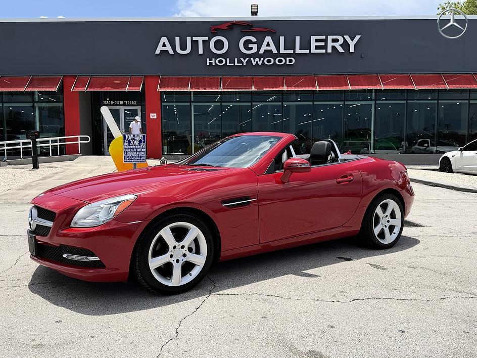 Red 2014 Mercedes-Benz SLK Convertible Rear-Wheel Drive Automatic
