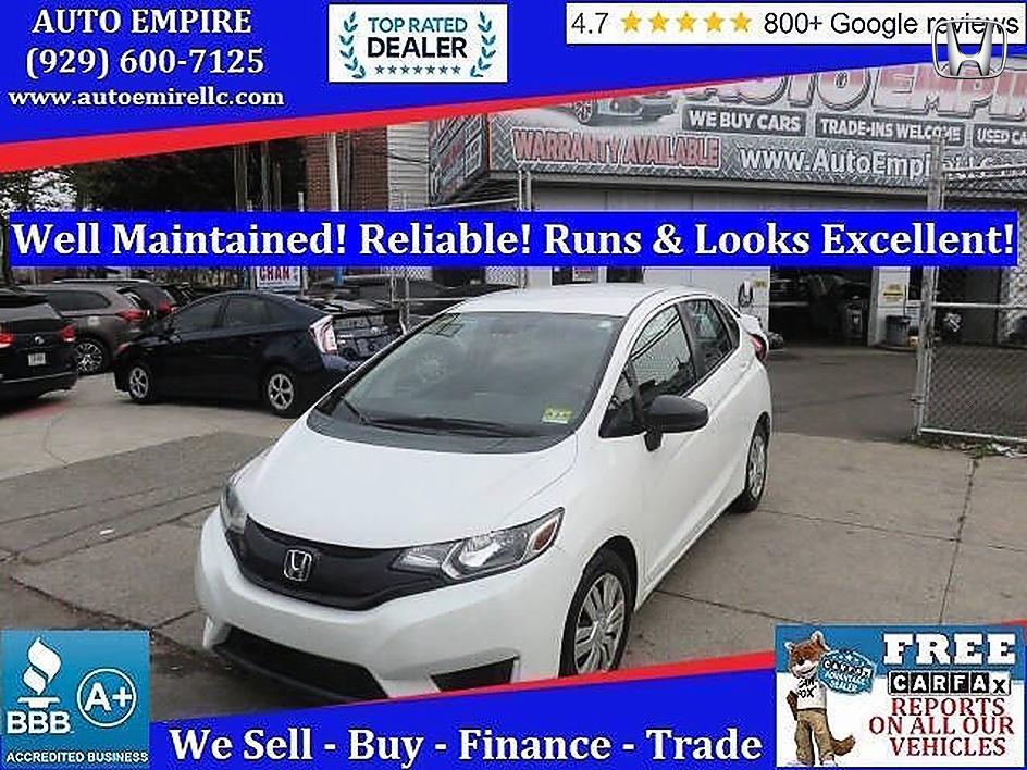 White 2015 Honda Fit Hatchback Front-Wheel Drive Automatic