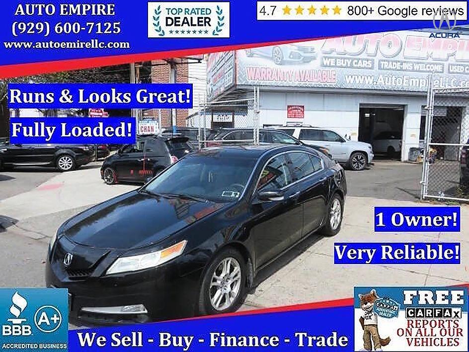 Crystal Black Pearl 2009 Acura TL Sedan Front-Wheel Drive Automatic