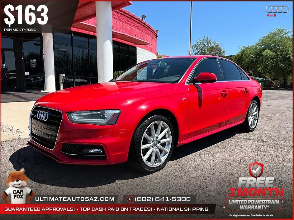 Red 2014 Audi A4 Sedan All-Wheel Drive Automatic
