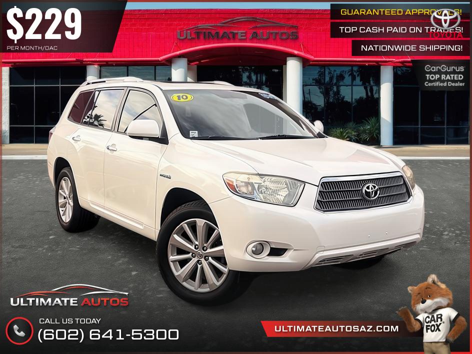White (Blizzard Pearl) 2010 Toyota Highlander Hybrid Limited SUV / Crossover All-Wheel Drive Automatic