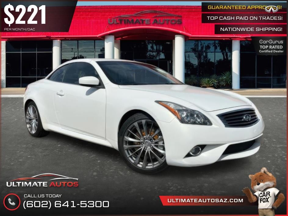 White 2011 INFINITI G37 Convertible RWD Convertible Rear-Wheel Drive Automatic