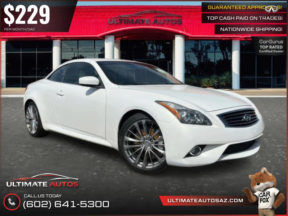 White 2011 INFINITI G37 Convertible RWD Convertible Rear-Wheel Drive Automatic