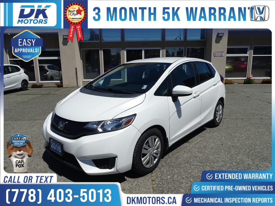 White 2016 Honda Fit Hatchback Front-Wheel Drive Automatic