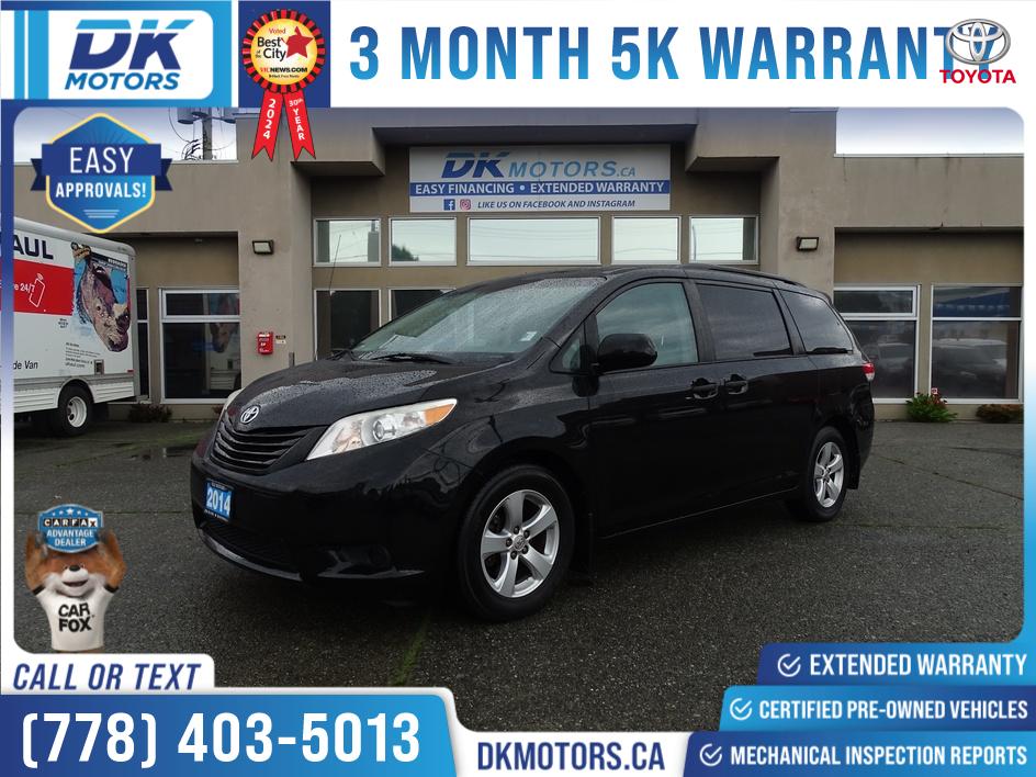 Black 2014 Toyota Sienna Minivan Front-Wheel Drive Automatic