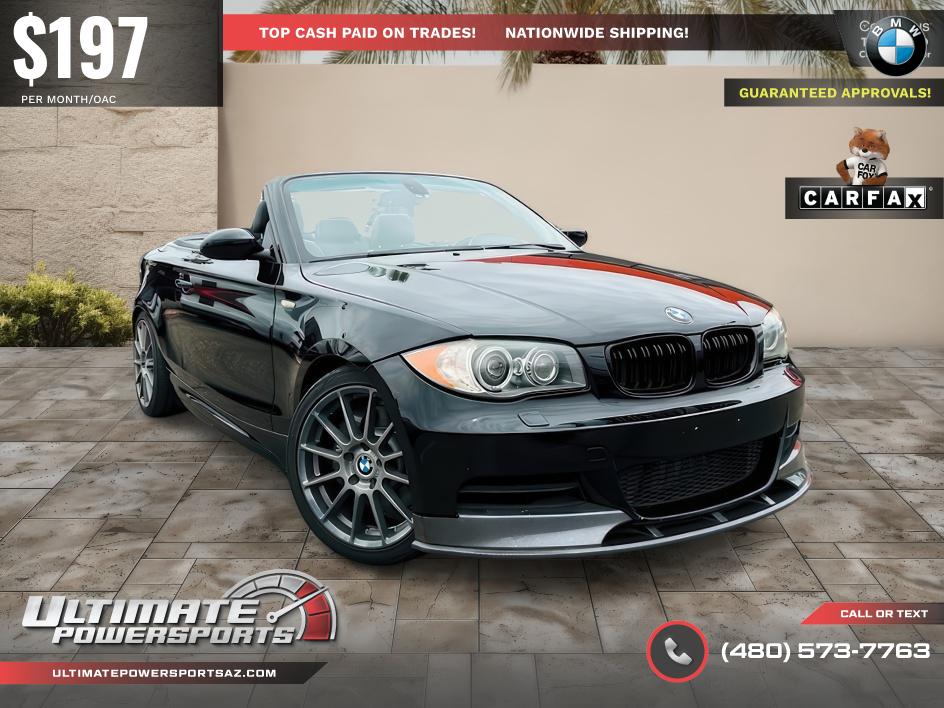 Black Sapphire Metallic 2009 BMW 1 Series 135i Convertible RWD Convertible Rear-Wheel Drive Automatic