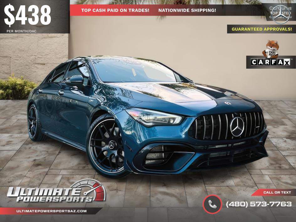 Denim Blue Metallic 2020 Mercedes-Benz CLA AMG CLA 45 4MATIC Coupe All-Wheel Drive Automatic