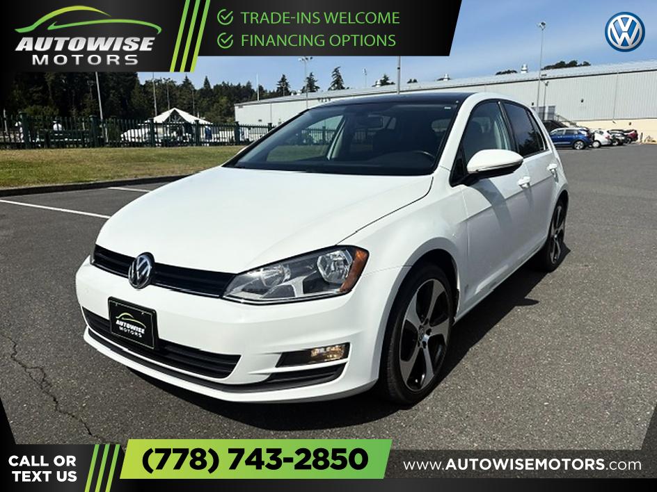 White 2017 Volkswagen Golf Hatchback Front-Wheel Drive Automatic