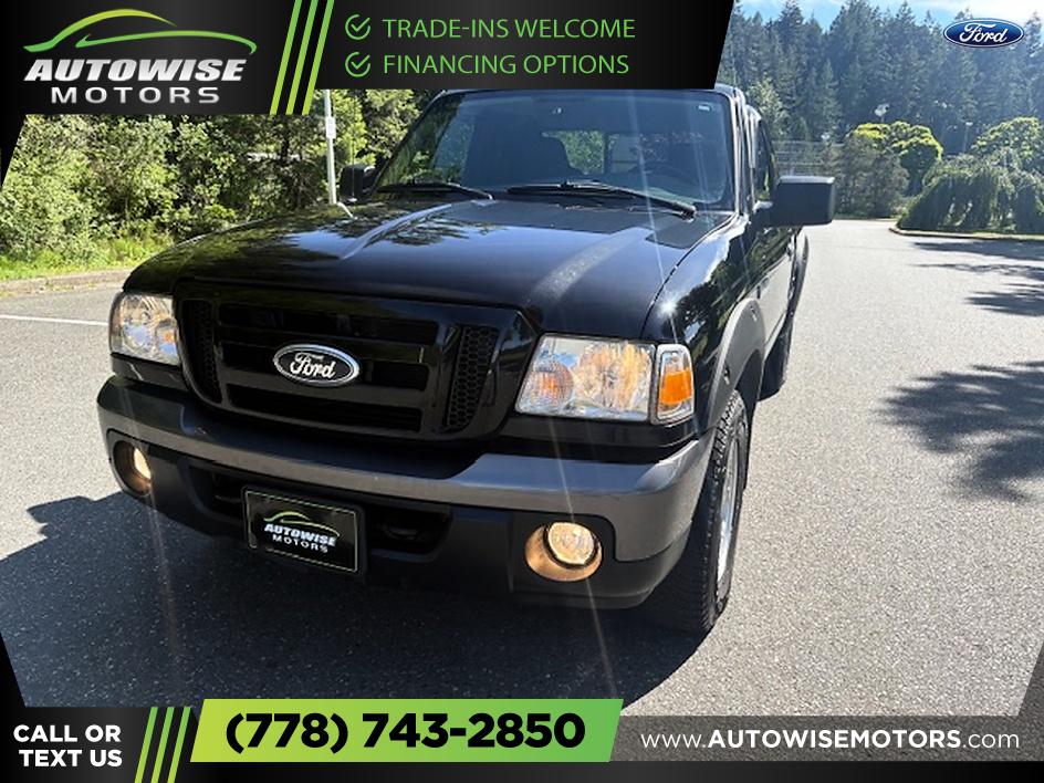 Black 2008 Ford Ranger Pickup Truck Four-Wheel Drive Manual