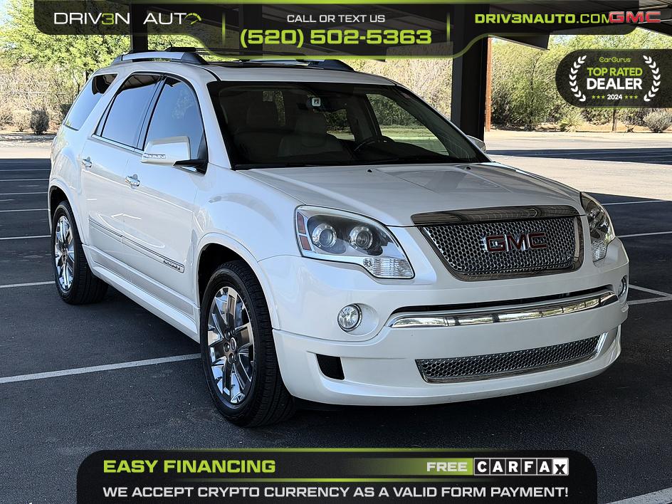 White 2012 GMC Acadia SUV / Crossover Front-Wheel Drive Automatic