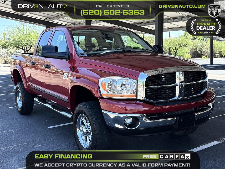 Red 2007 Dodge RAM 2500 Pickup Truck Four-Wheel Drive Automatic