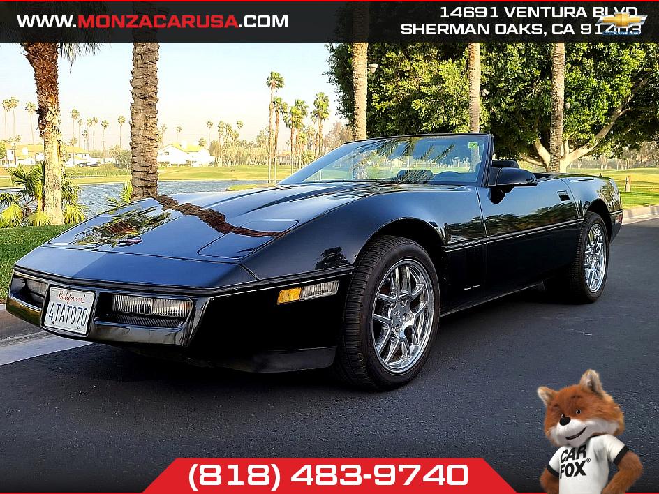 Black 1989 Chevrolet Corvette Convertible Rear-Wheel Drive Automatic