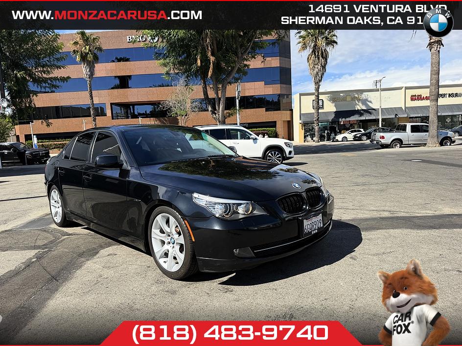 Black 2009 BMW 5 Series Sedan Rear-Wheel Drive Automatic