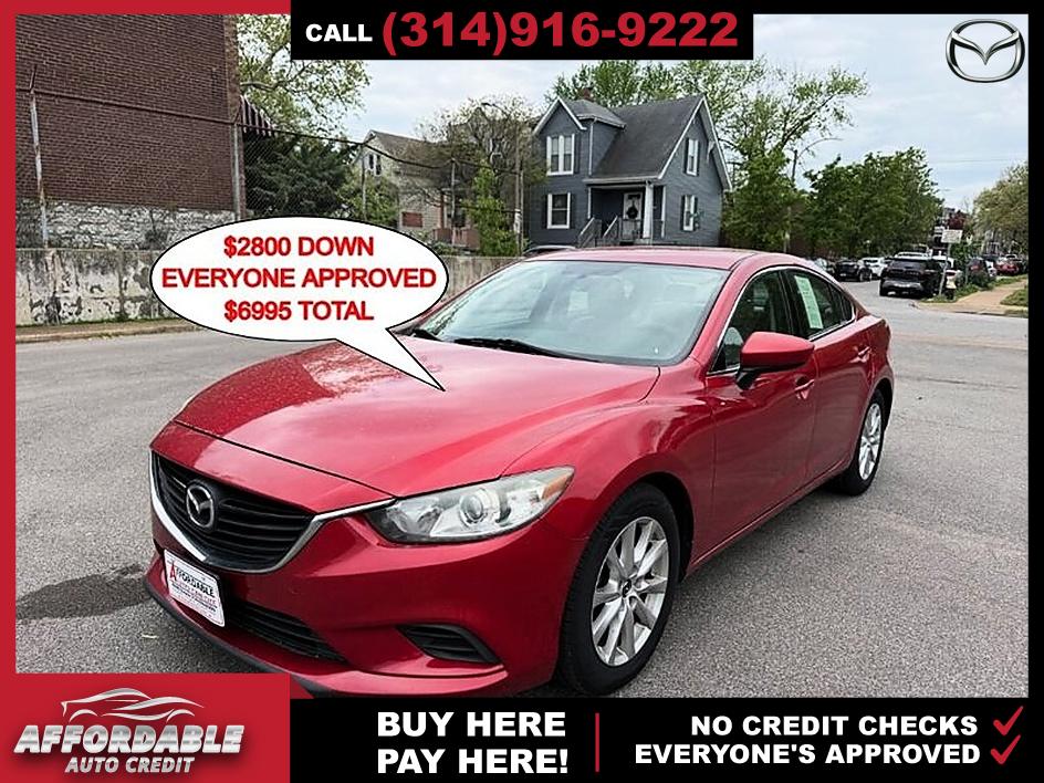 Soul Red Metallic 2015 Mazda MAZDA6 i Sport Sedan Front-Wheel Drive Automatic