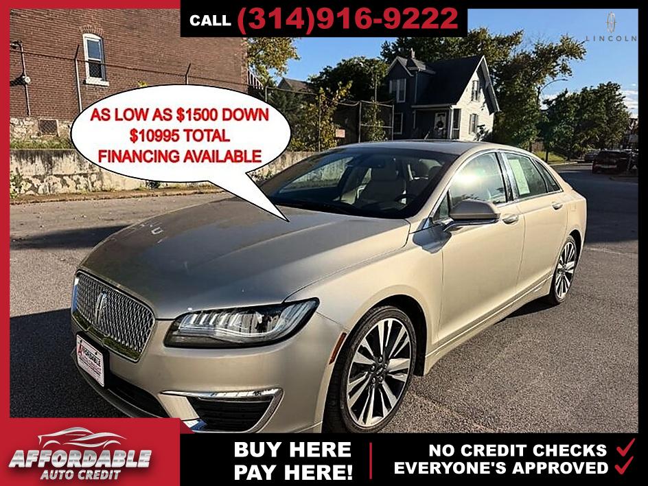 Palladium White Gold Metallic 2017 Lincoln MKZ Sedan Front-Wheel Drive Automatic