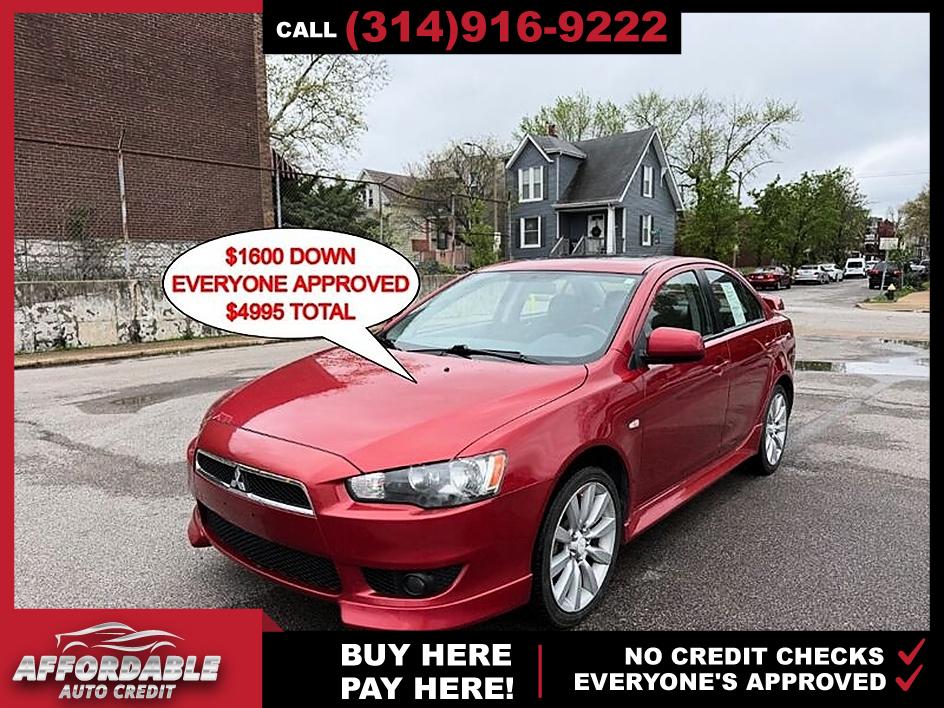Rally Red 2010 Mitsubishi Lancer GTS Sedan Front-Wheel Drive Automatic