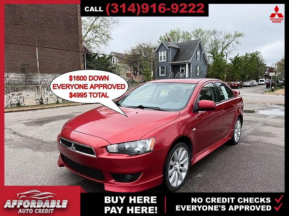 Rally Red 2010 Mitsubishi Lancer GTS Sedan Front-Wheel Drive Automatic