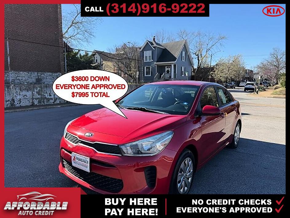 Currant Red 2018 Kia Rio S Sedan Front-Wheel Drive Automatic