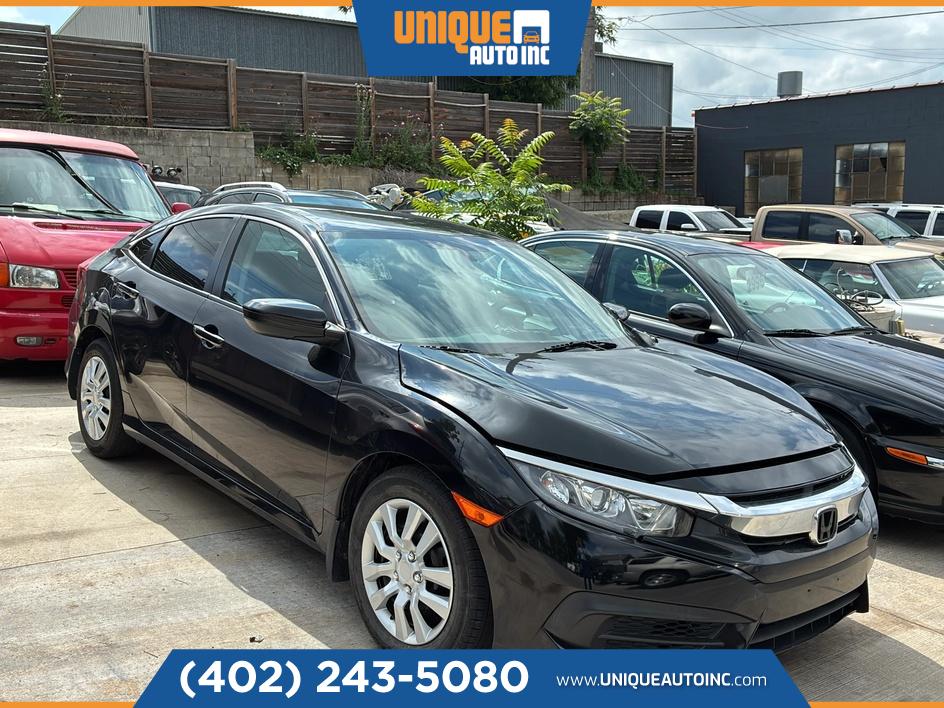 Crystal Black Pearl 2017 Honda Civic LX Sedan Front-Wheel Drive Automatic